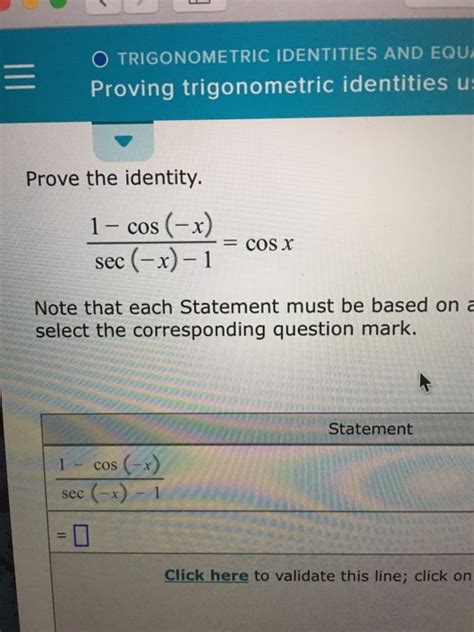 Solved Prove The Identity Cos X Sec X Cos X Chegg