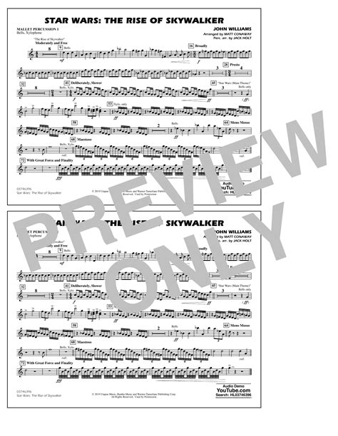 Star Wars The Rise Of Skywalker Arr Matt Conaway Mallet