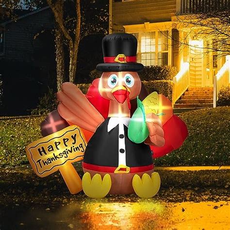 Amazon VIVOHOME 6ft Height Happy Thanksgiving Inflatable LED