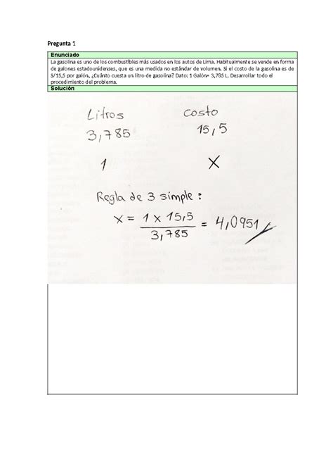 Formato De Soluci N De Desarrollo Para Estudiante Qu Mica Inorg Nica