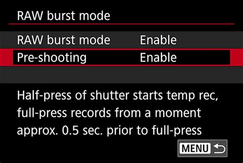 Camera Faq What Are Raw Burst And Pre Shooting