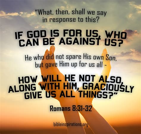 If God Is For Us, Who Can Be Against Us? – Bible Inspirations