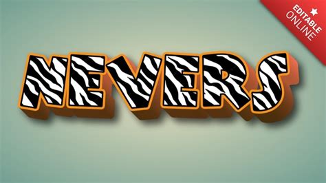 Nevers D Text Zebramuster Texteffekt Generator