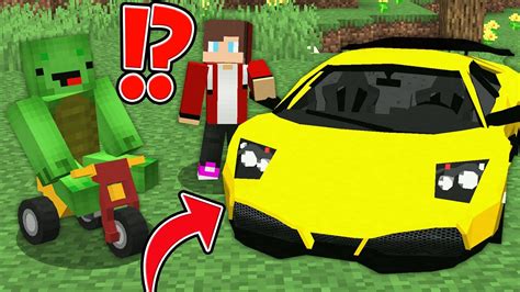 Whos Car Faster Mikey And Jj Rich Fast Vs Poor Car In Minecraft