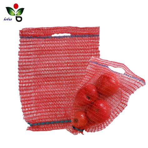 Custom Drawstring Mesh Bags For Potatoes Packing Breathable Bag For Vegetable Mesh And Fabric