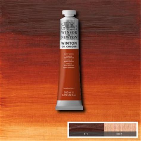 Winton Fine Oil Color 200 Ml Burnt Sienna Winsor N Vertecchi Arte