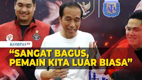 Pujian Jokowi Untuk Timnas Indonesia Usai Lawan Argentina Sangat Bagus