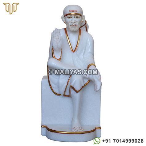 Pure White Marble Hindu Sai Baba Statues Shirdi Sai Baba Face Statue