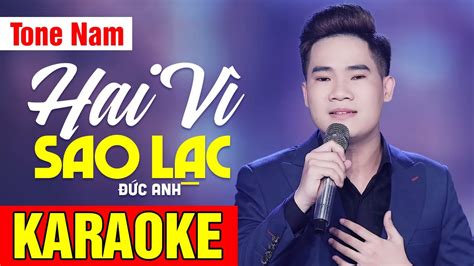 KARAOKE Hai Vì Sao Lạc Đức Anh Tone Nam Cực Hay YouTube