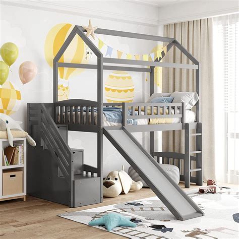 Bunk Beds With Slide And Stairs Foter