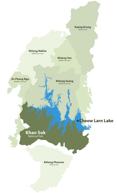 Map Khao Sok National Park | The Laguna Chiewlarn Floating Resort