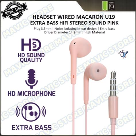 Jual U Headset Macaron U Headphones In Ear Earphone Extra Bass Hifi