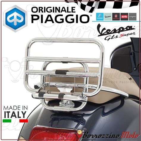 Vespa GTS 125 250 300 Super Genuine Chrome Rear Rack Luggage Rack