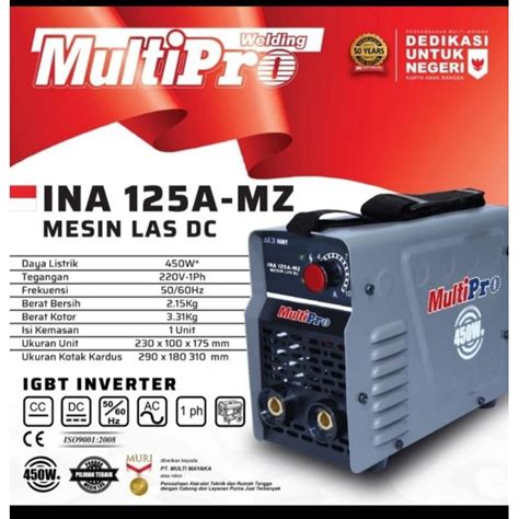 Jual Mesin Travo Las Listrik Inverter 450 Watt Multipro INA 125A MZ