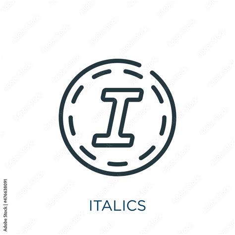 Italics Thin Line Icon Typography Italic Linear Icons From User