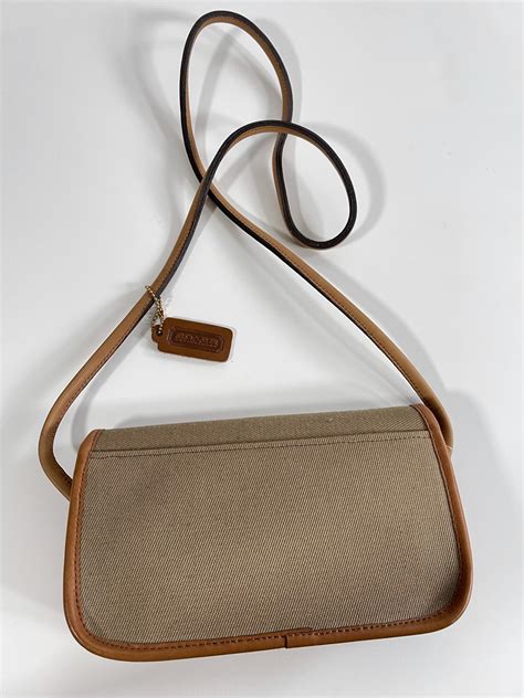 Sold Vintage Coach Leather And Canvas Crossbody Bag → Hotbox Vintage