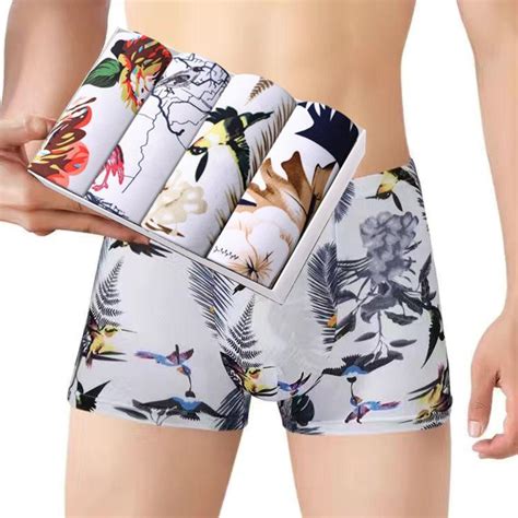 Cheap Men S Panties 4pcs Lot Male Underpants Man Pack Shorts Boxers Underwear Fashion Sexy Mens