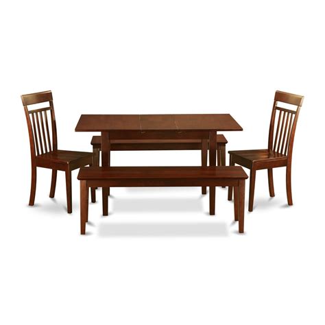 Antonio Piece Extendable Solid Wood Breakfast Nook Dining Set