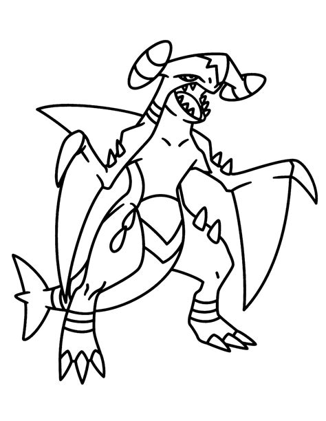 Pokemon Kleurplaat M Greninja Mega Garchomp Pokemon Coloring Page | My ...