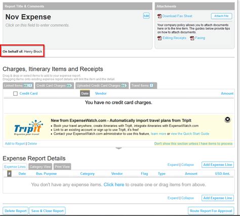 Creating Expense Report As A Delegate Expensewatch