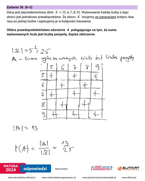 Jak zdać maturę z matematyki Odpowiedzi zadanie zadania otwarte