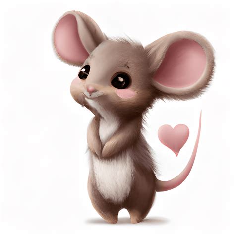 Cute Valentine Mouse Nursery Art · Creative Fabrica