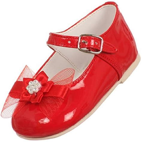 Dreamer P Little Baby Girl Infant Toddler Patent Bow Ankle Strap