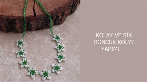 KOLAY VE ŞIK BONCUK KOLYE YAPIMI EASY AND STYLISH BEAD NECKLACE