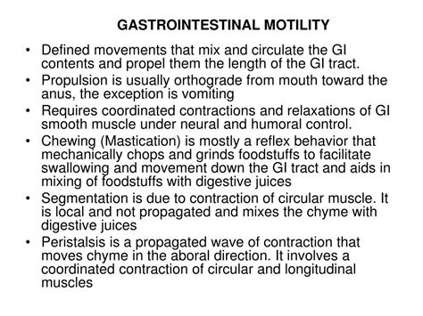 PPT - Gastrointestinal Motility PowerPoint Presentation, free download ...