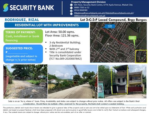 Lot 3 C 3 F Lacad Compound Brgy Burgos Rodriguez Rizal Residential