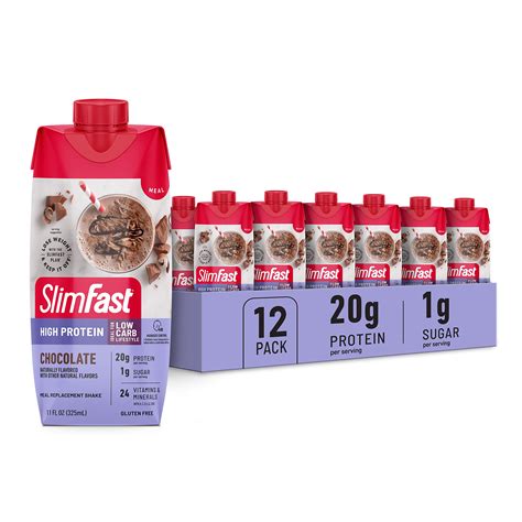 Buy Slimfast Protein Shake Chocolate 20g Protein Meal Replacement Shake Ready To Drink High