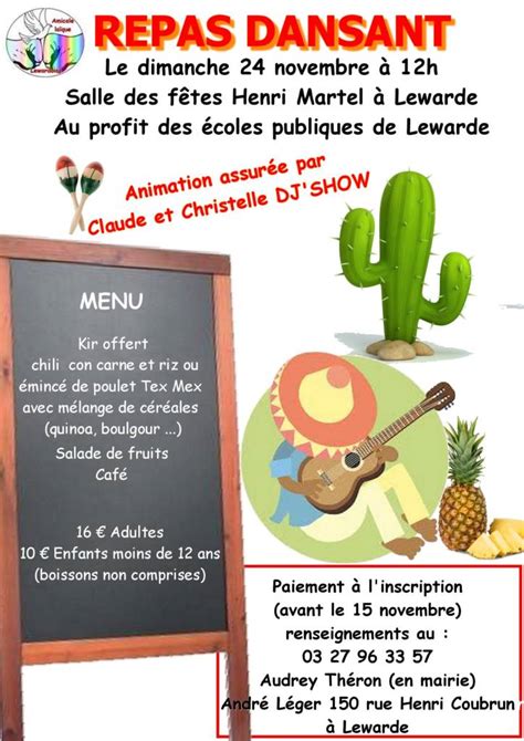 Repas Dansant Mairie De Lewarde