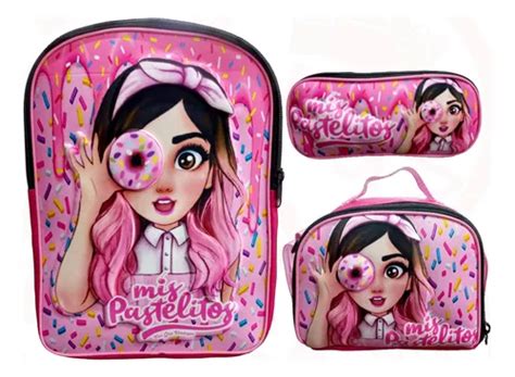 Mochila Mis Pastelitos En Kit3pzas Para Niña De Primaria en venta en