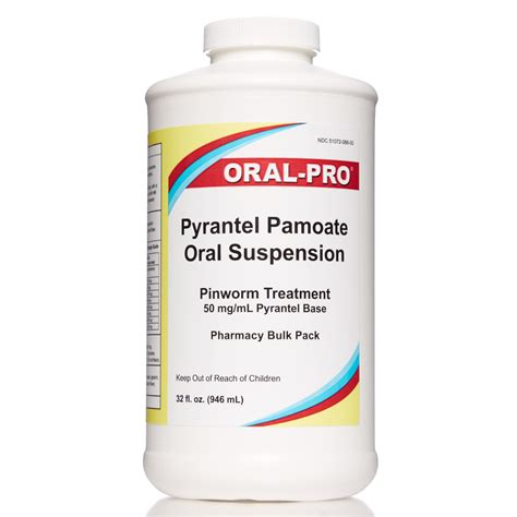 Buy Pyrantel Pamoate Oral Suspension 50mg ML Pinworm For Adults And