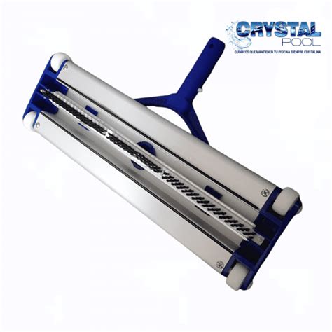 Aspirador De Aluminio Con Cepillo Marca Crystal Pool Piscinas