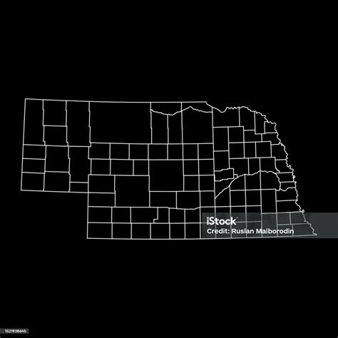 카운티가 있는 네브래스카 주 지도 벡터 그림입니다 경계에 대한 스톡 벡터 아트 및 기타 이미지 경계 과학 교육 Istock