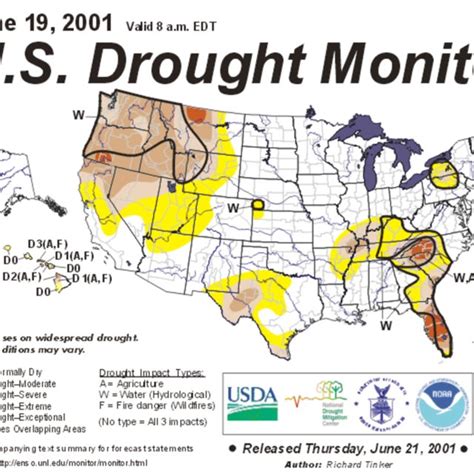 United States Drought Monitor For June 19 2001 Download Scientific