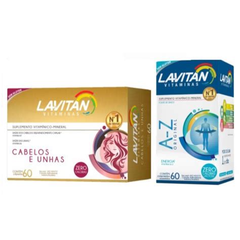 Kit Lavitan Hair Cabelos E Unha Biotina Cimed C Psulas