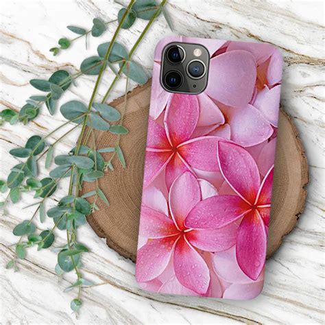 Elegant Chic Pastel Pink Hawaiian Plumeria Flowers Case Mate Iphone