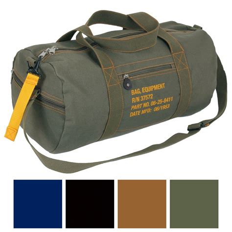 Rothco Cotton Canvas Travel Equipment Flight Carry Duffle Stamped