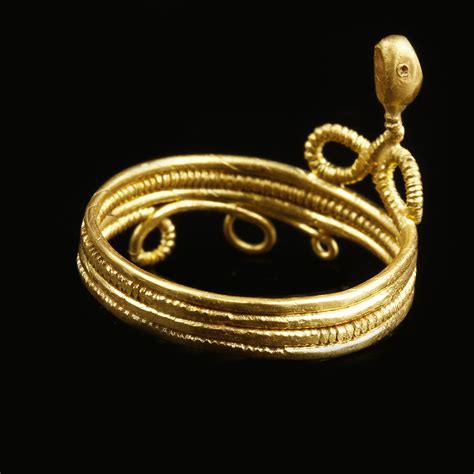 Roman Gold Ring With Snake St James Ancient Art