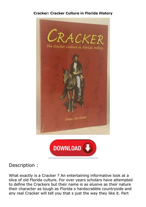 Download⚡ Cracker: Cracker Culture in Florida History by ...