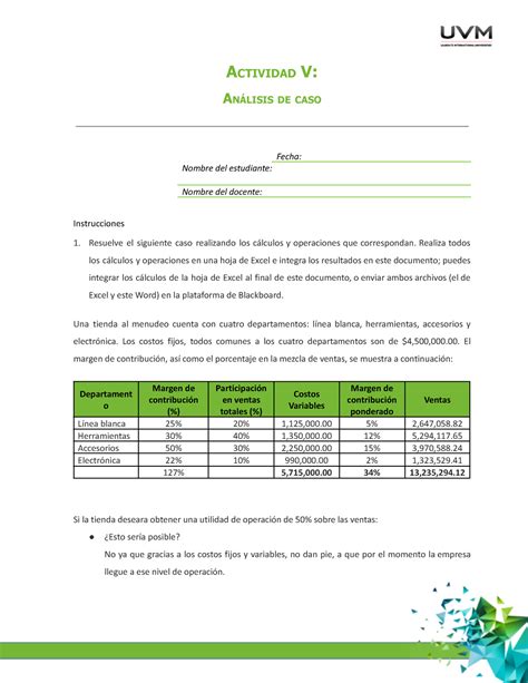 U Analisis De Caso A Act Matem Ticas Financieras Uvm Studocu