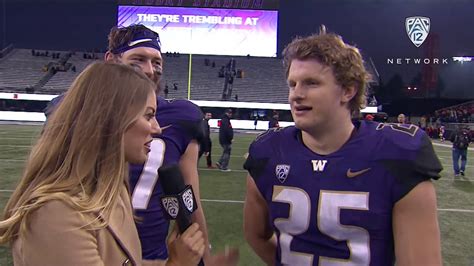 Football Postgame On Field Player Interviews Youtube