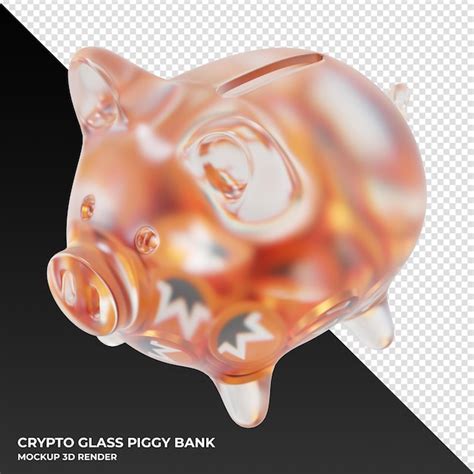 Premium PSD Monero Xmr Glass Piggy Bank With Crypto Coins 3d Illustration