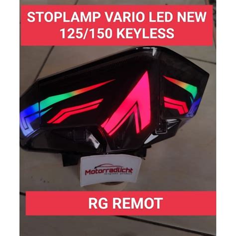 Jual Stoplamp Vario 125 150 NEW KEYLESS RGB REMOT Shopee Indonesia