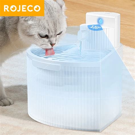 Robeco fuente de agua inalámbrica con Sensor automático para gatos