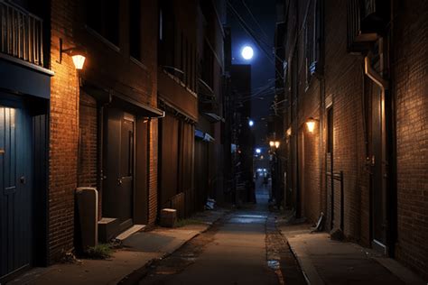 Photo Of An Alley At Night Brooklyn New York Photo | JPG Free Download ...