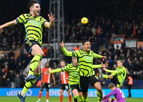 Rice Caps Arsenal Fightback In Seven Goal Thriller At Luton