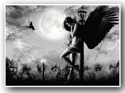 DARK SAD ANGEL GOTHIC FALLEN ANGEL POSTER ART PRINT A3 A4 SIZES BUY 2 ...